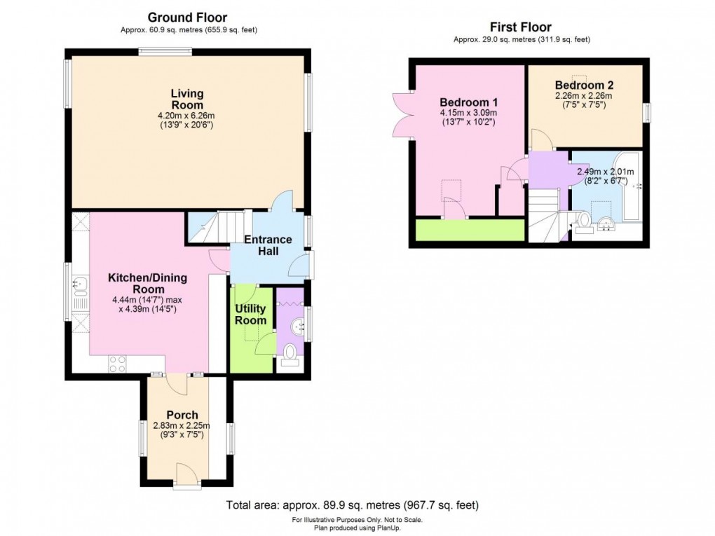 Floorplan for Nupdown, Nr Oldbury On Severn, Thornbury, South Gloucestershire, Oldbury-on-Severn