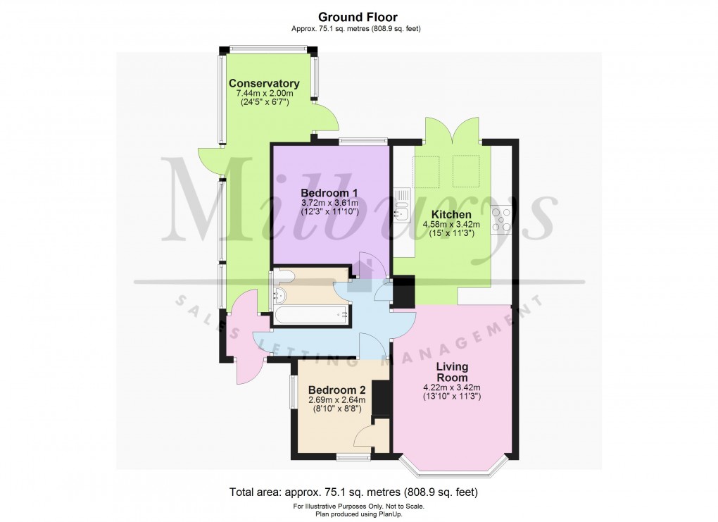 Floorplan for Hentley Tor, Wotton-under-Edge, Gloucestershire