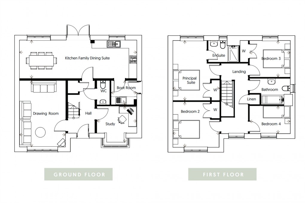 Floorplan for 'Brookthorpe Park' by Cotswold Homes, Brookthorpe, Gloucestershire