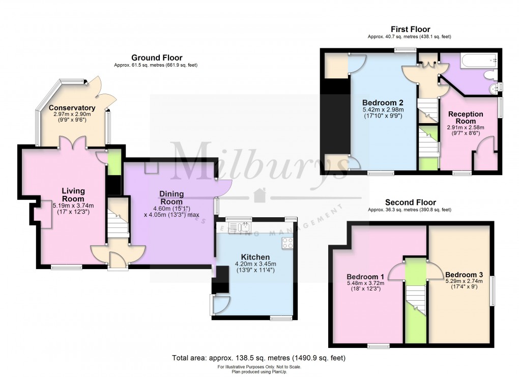 Floorplan for Vicarage Lane, Hillesley, Gloucestershire