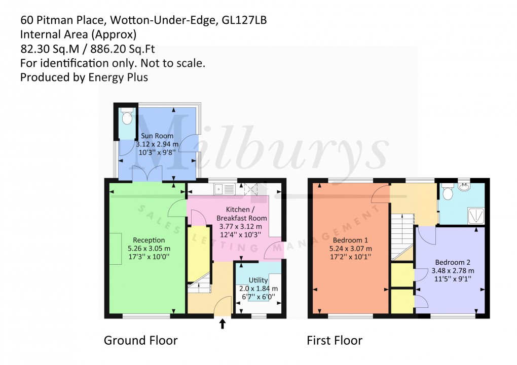 Floorplan for Pitman Place, Wotton-under-Edge, Gloucestershire