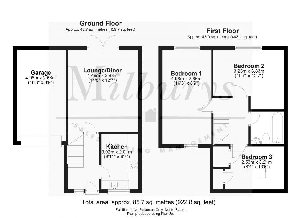 Floorplan for Park Road, Thornbury, South Gloucestershire