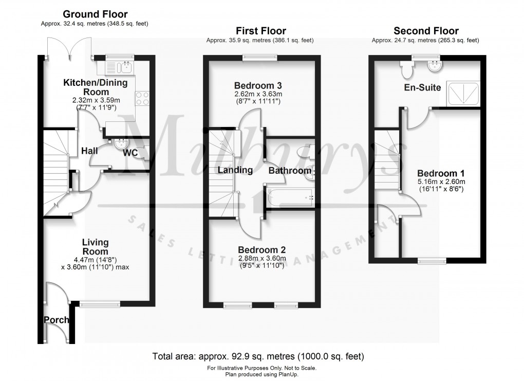 Floorplan for Chamberlayne Crescent, Berkeley, Gloucestershire