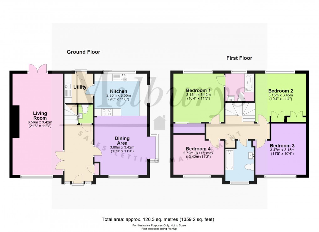 Floorplan for Cranesbill Crescent, Charfield, South Gloucestershire