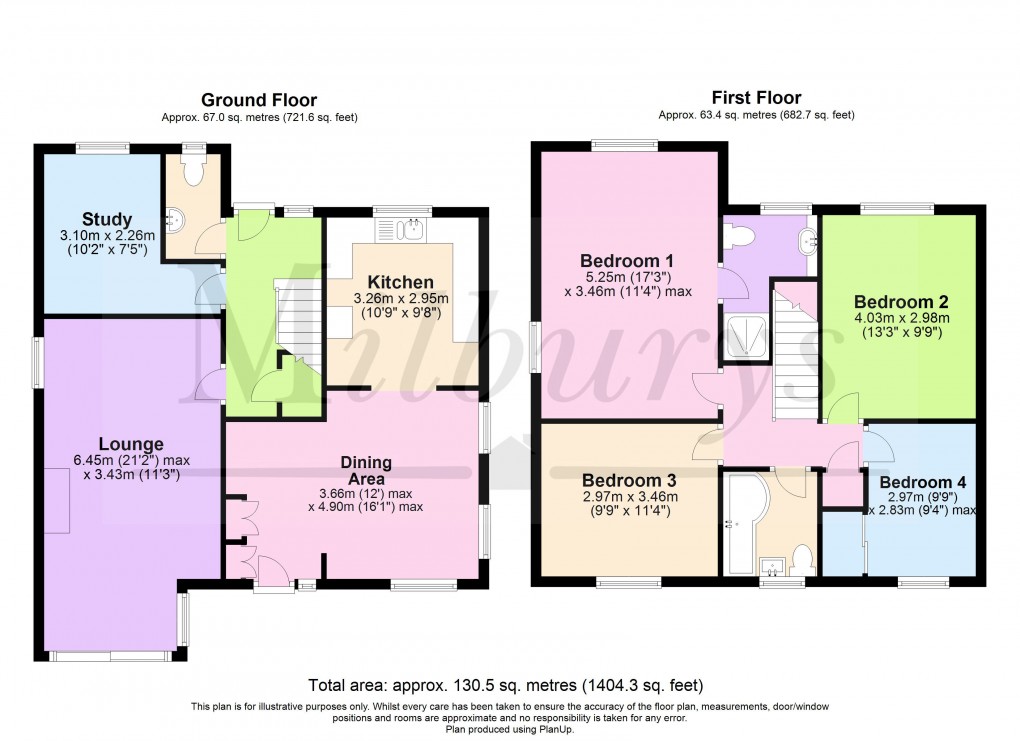 Floorplan for Wickham Close, Chipping Sodbury, South Gloucestershire