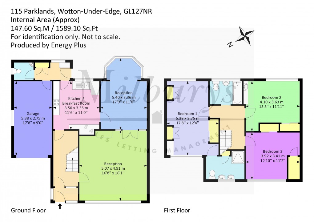 Floorplan for Parklands, Wotton-under-Edge, Gloucestershire