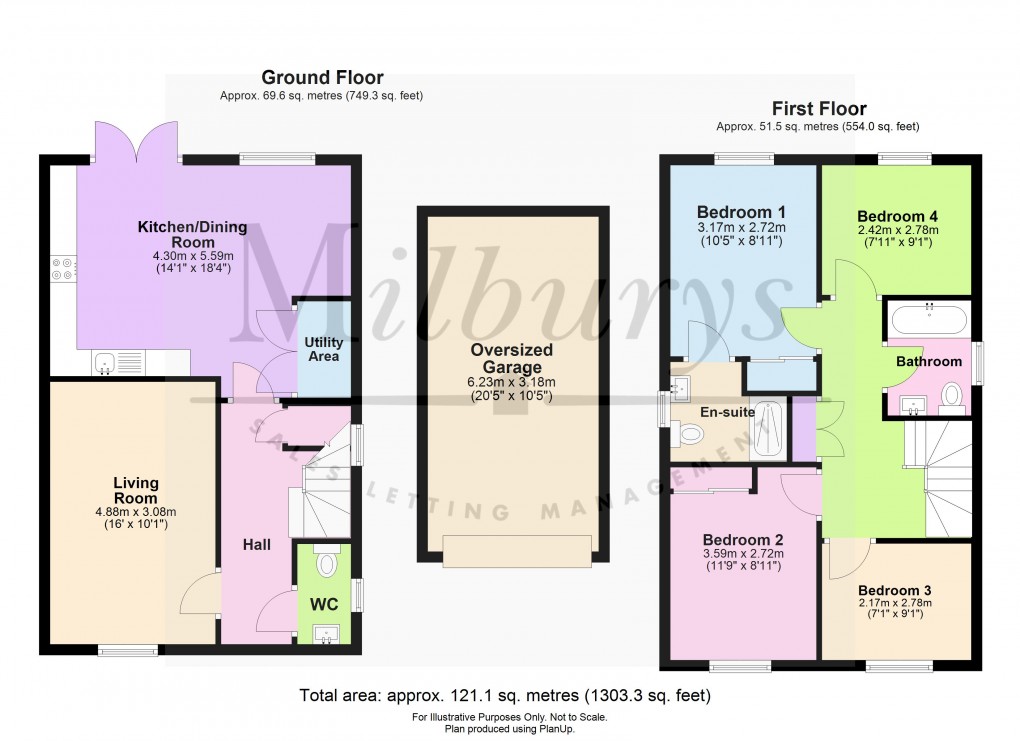 Floorplan for Fitzgibbon Close, Yate, South Gloucestershire