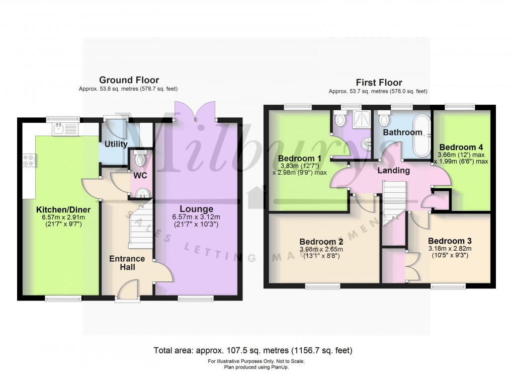 Floorplan for Walter Road, Frampton Cotterell, South Gloucestershire