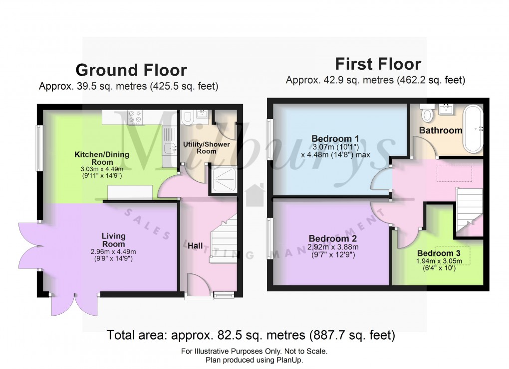 Floorplan for Highworth Crescent, Yate, South Gloucestershire