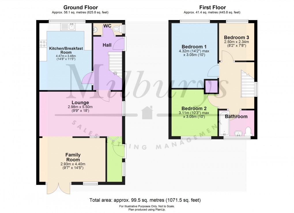 Floorplan for Somerset Avenue, Yate, South Gloucestershire