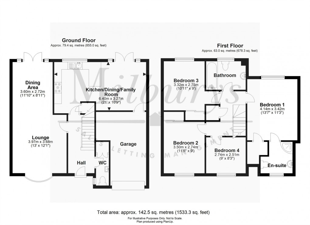 Floorplan for Jubilee Drive, Thornbury, South Gloucestershire