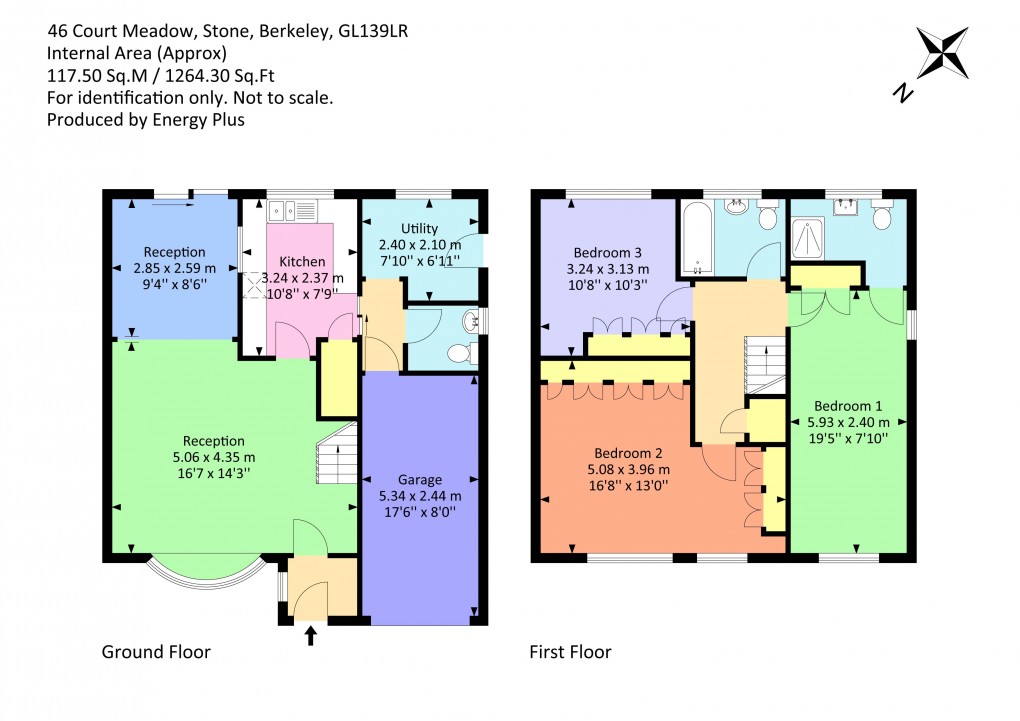 Floorplan for Court Meadow, Stone, Berkeley, Gloucestershire