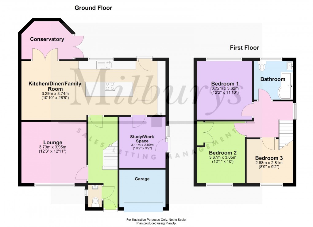 Floorplan for Plover Close, Yate, South Gloucestershire