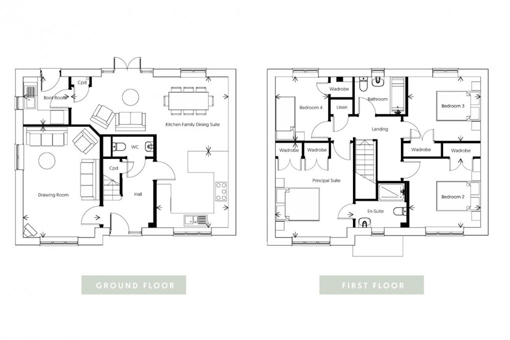 Floorplan for Isabella Gardens, Chipping Sodbury, South Gloucestershire