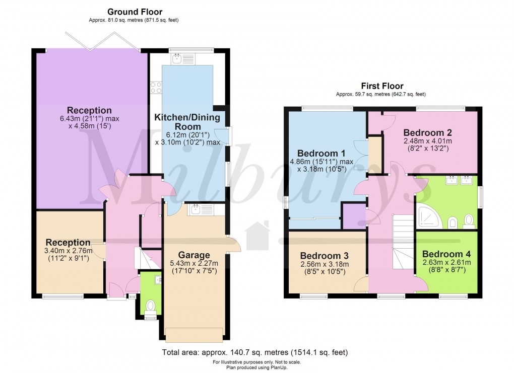 Floorplan for Dowding Close, Chipping Sodbury, South Gloucestershire