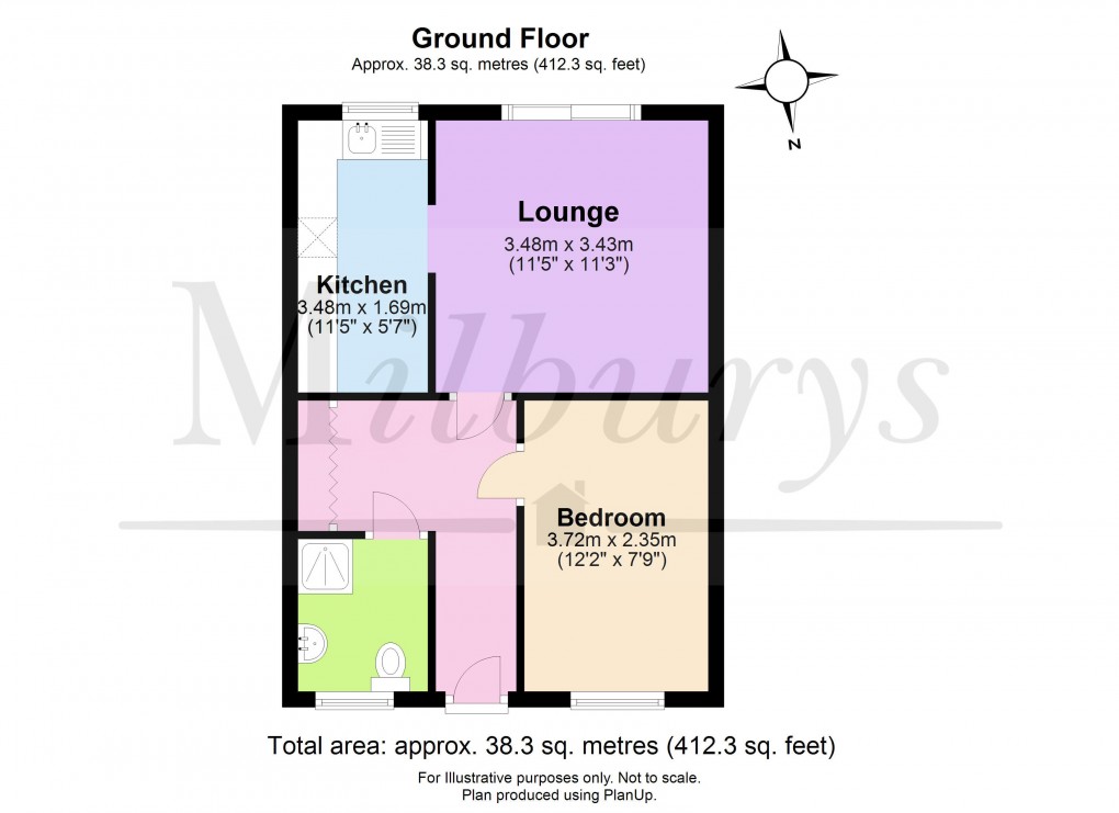 Floorplan for Melbourne Drive, Chipping Sodbury, South Gloucestershire