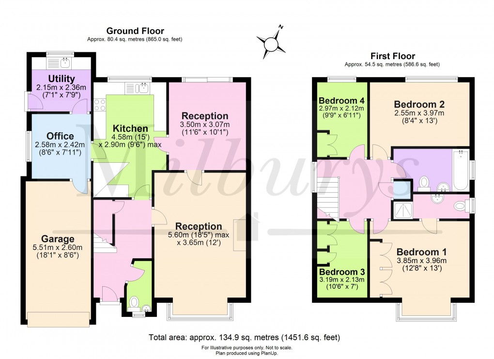 Floorplan for Hudson Close, Yate, South Gloucestershire