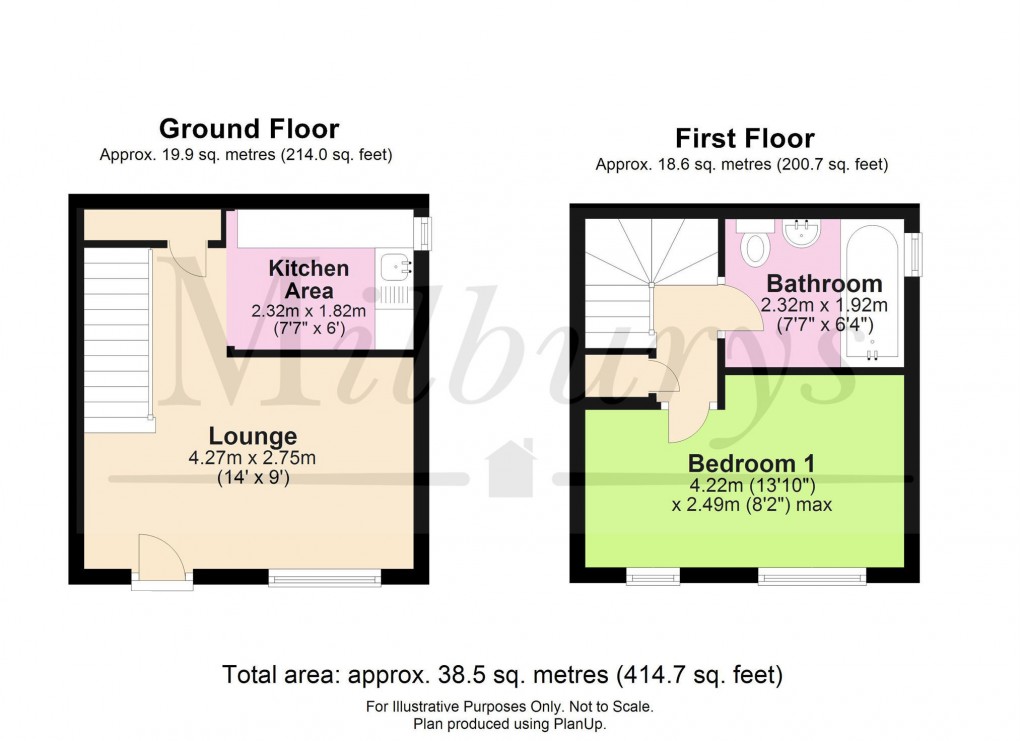 Floorplan for Bennetts Court, Yate, South Gloucestershire