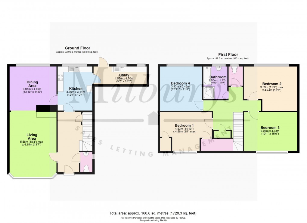 Floorplan for Parklands, Wotton-under-Edge, Gloucestershire