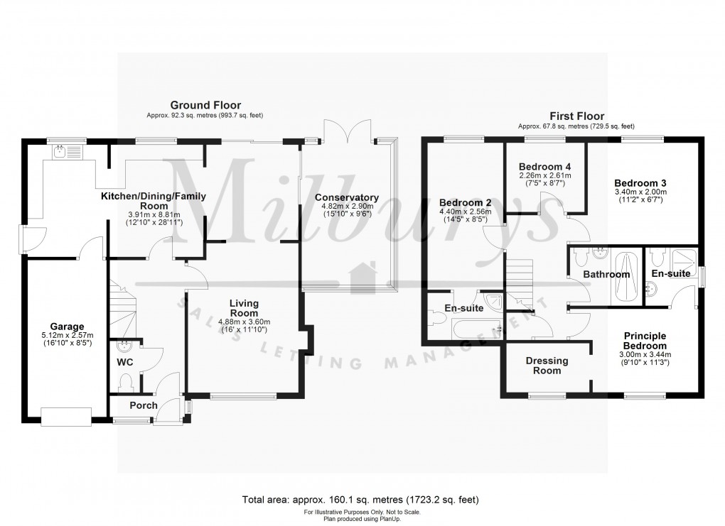 Floorplan for Foxglove Close, Thornbury, South Gloucestershire