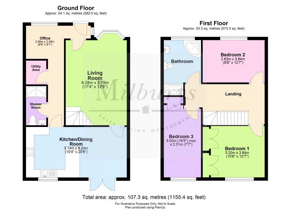 Floorplan for Slimbridge Close, Yate, South Gloucestershire