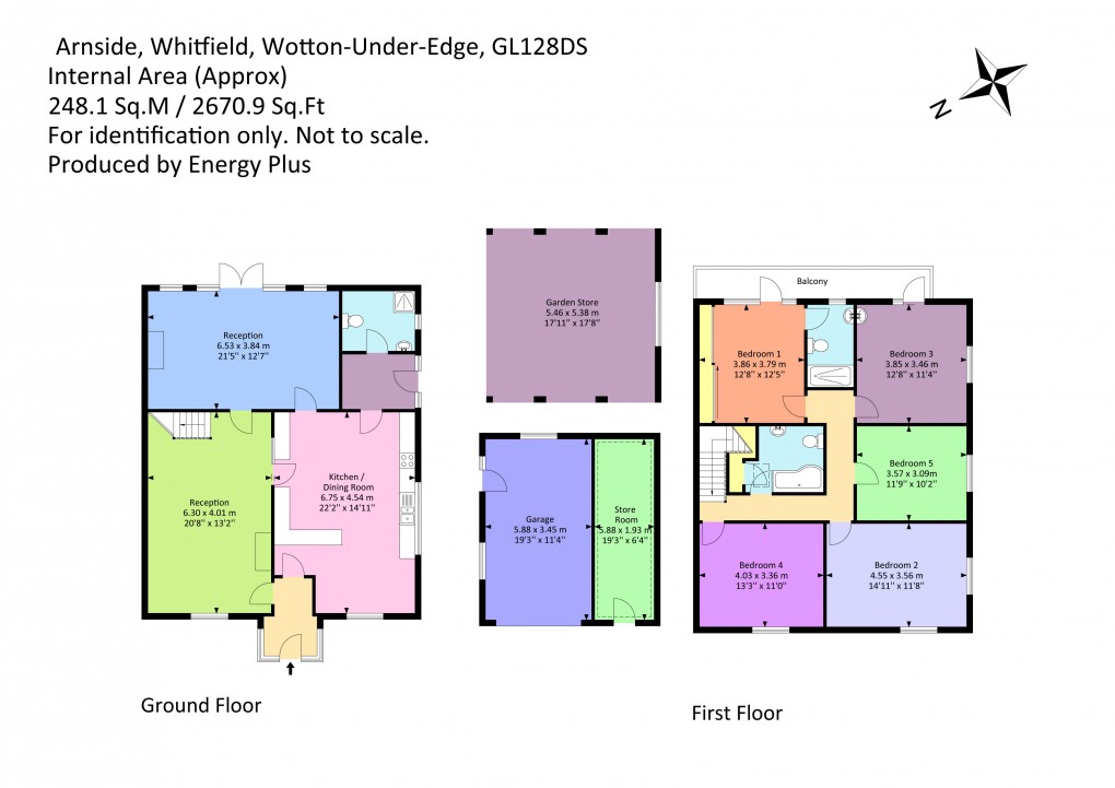 Floorplan for Whitfield, Wotton-under-Edge, Gloucestershire