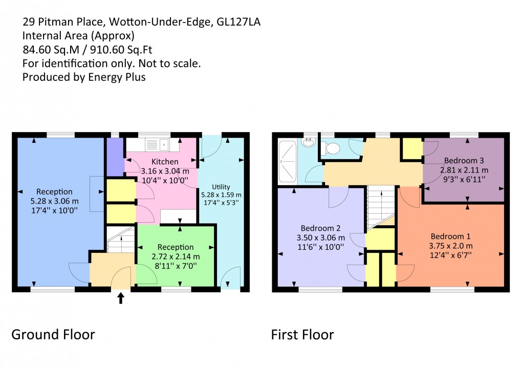 Floorplan for Pitman Place, Wotton-under-Edge, Gloucestershire