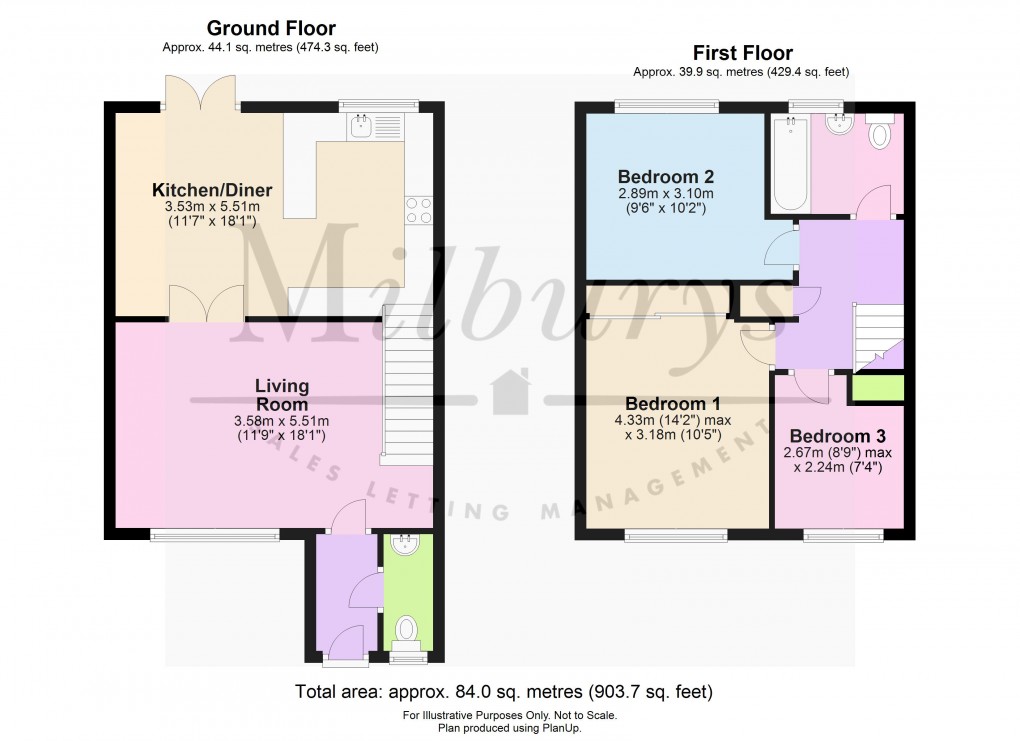 Floorplan for Piper Road, Yate, South Gloucestershire