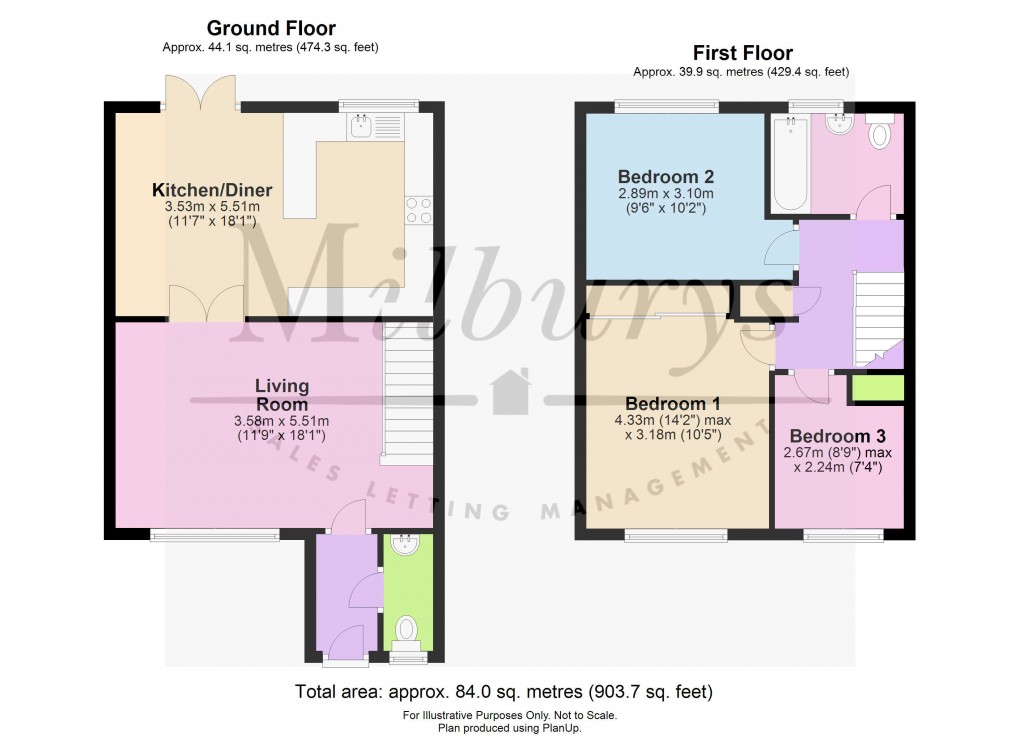 Floorplan for Piper Road, Yate, South Gloucestershire