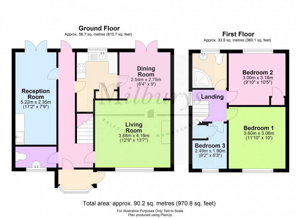 Floorplan for Regents Close, Thornbury, South Gloucestershire