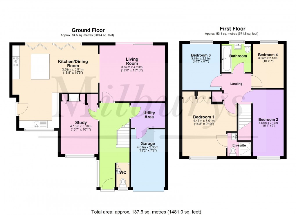 Floorplan for Wiltshire Avenue, Yate, Bristol