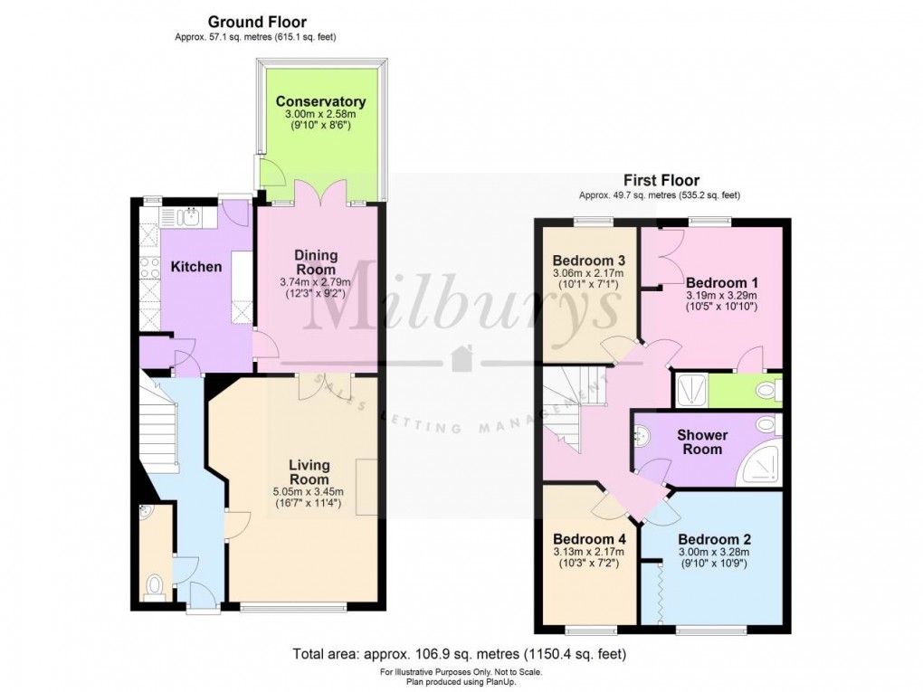 Floorplan for Prowse Close, Thornbury, South Gloucestershire