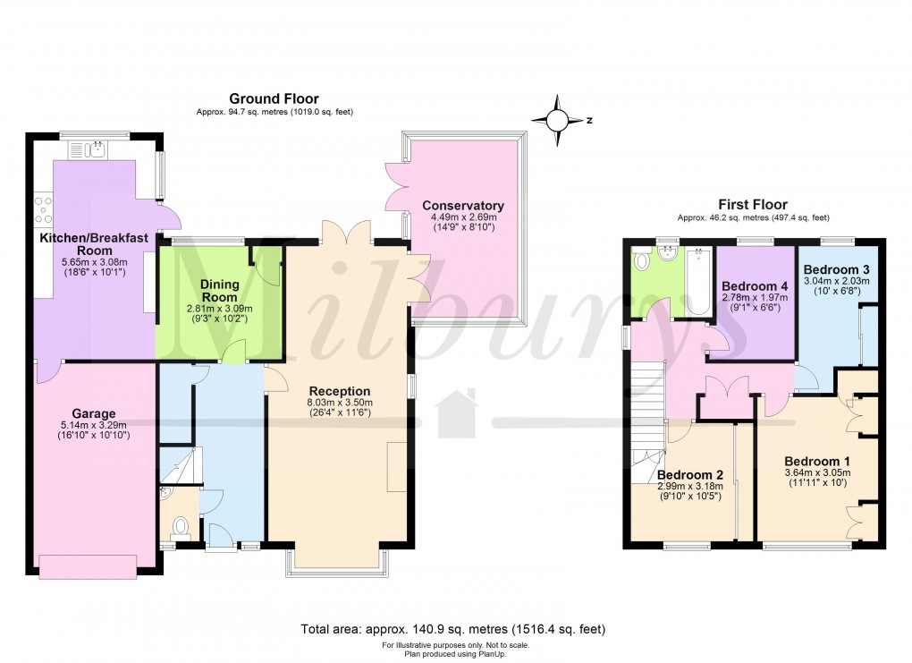 Floorplan for Ridings Close, Chipping Sodbury, South Gloucestershire