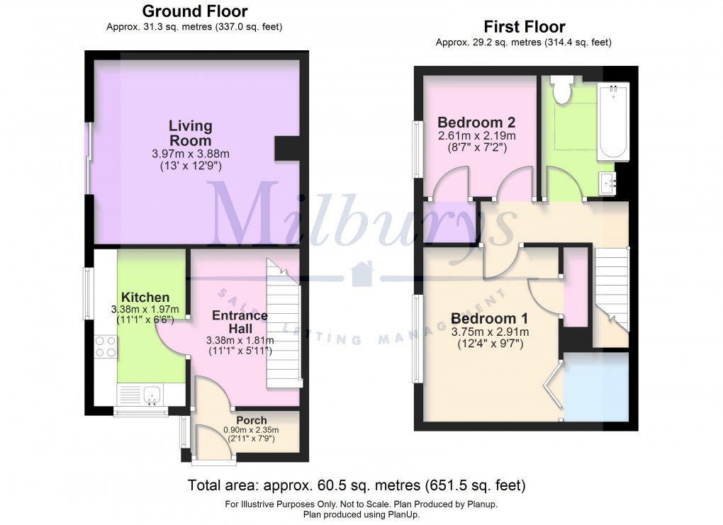 Floorplan for Hill Road, Wotton-under-Edge, Gloucestershire