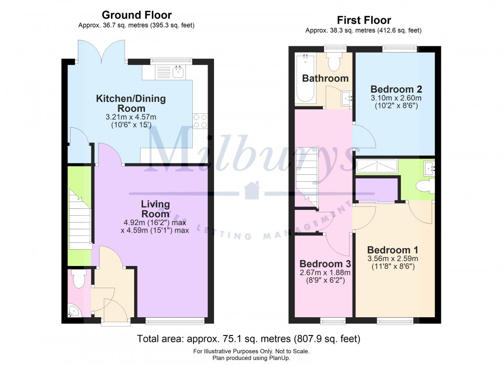 Floorplan for Poskett Way, Charfield, South Gloucestershire