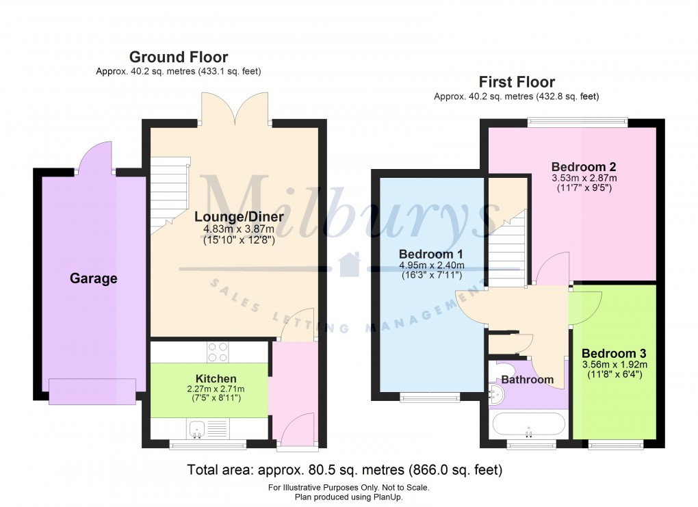 Floorplan for Couzens Close, Chipping Sodbury, South Gloucestershire