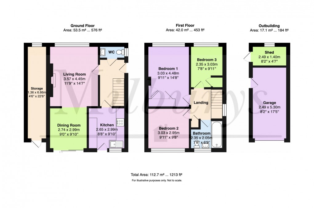 Floorplan for Robin Way, Chipping Sodbury, South Gloucestershire