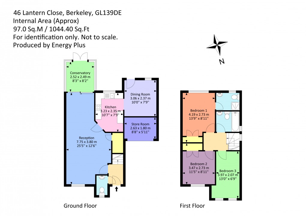 Floorplan for Lantern Close, Berkeley, Gloucestershire