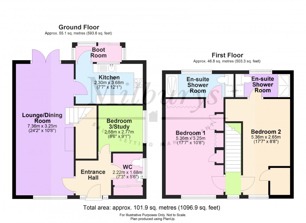 Floorplan for Berkeley Close, Charfiled, Gloucestershire