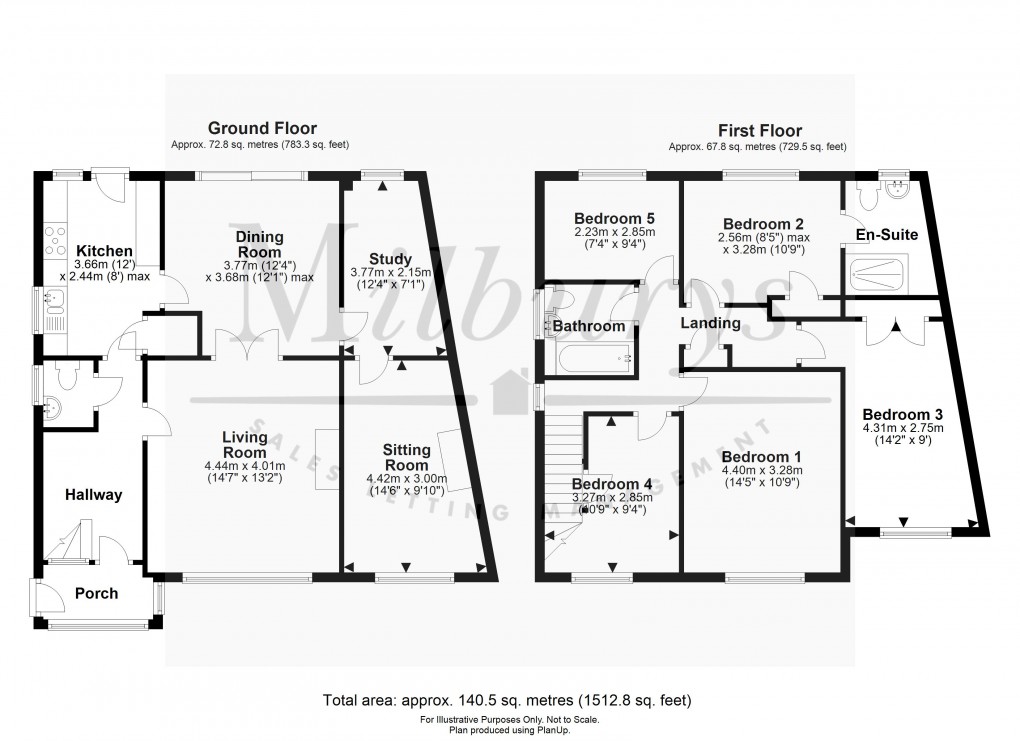 Floorplan for Victoria Close, Thornbury, South Gloucestershire