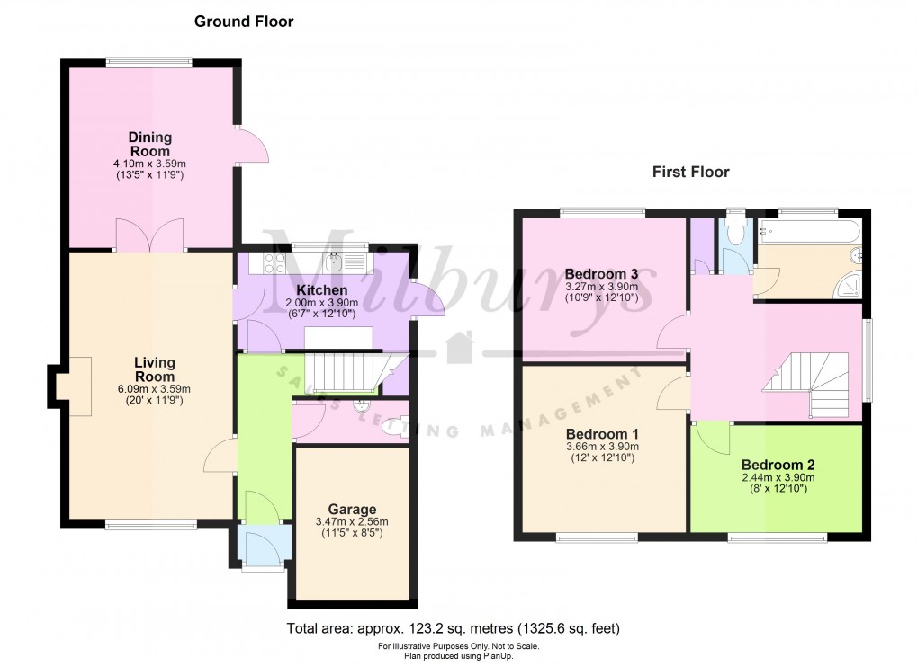 Floorplan for Dryleaze, Wotton-under-Edge, Gloucestershire