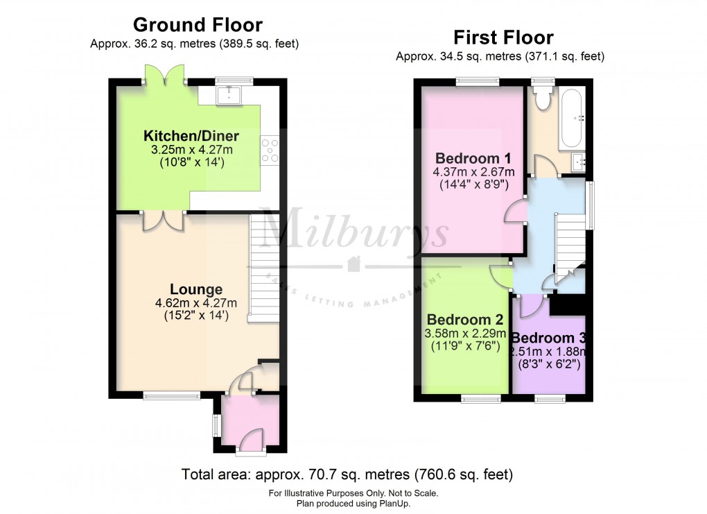 Floorplan for York Close, Yate, South Gloucestershire