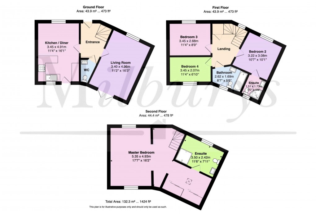 Floorplan for Normandy Drive, Yate, South Gloucestershire