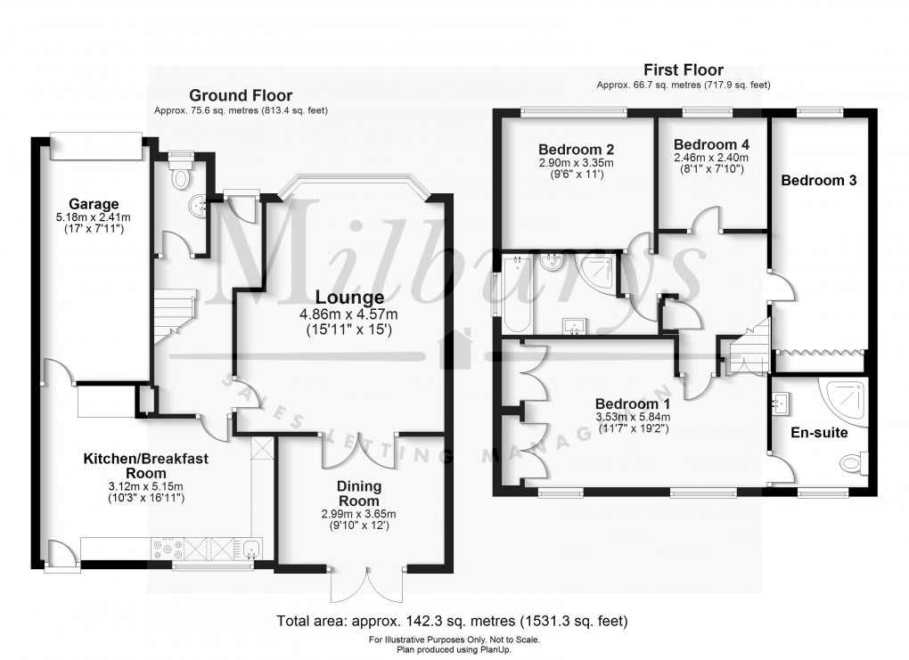 Floorplan for Jubilee Drive, Thornbury, South Gloucestershire