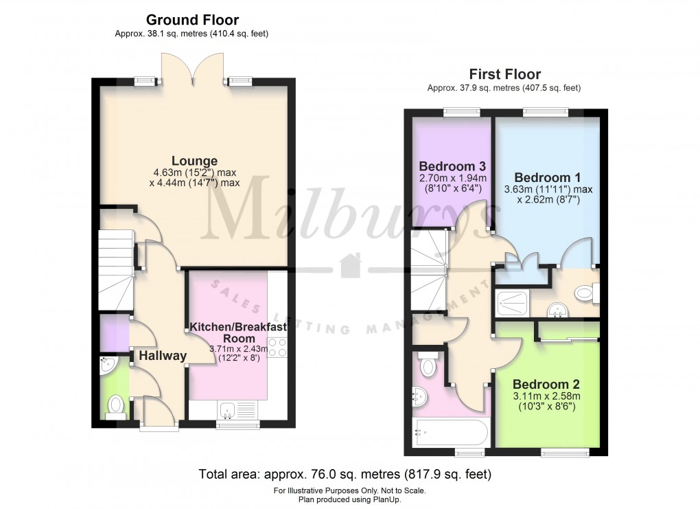 Floorplan for Leechpool Way, Yate, South Gloucestershire