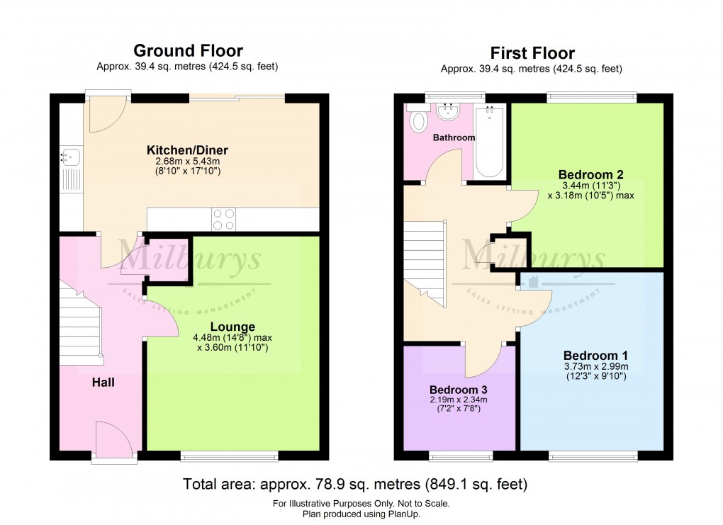 Floorplan for Glenfall, Yate, South Gloucestershire